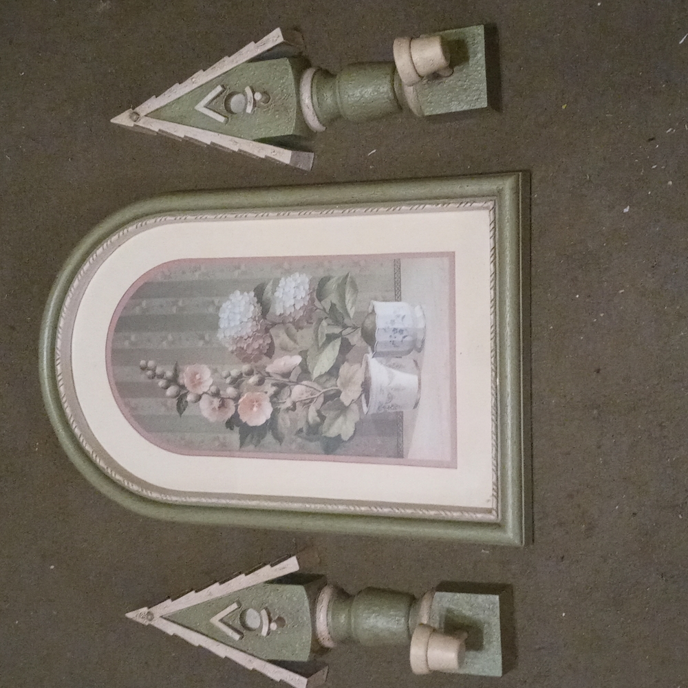 Green 3 piece home decor